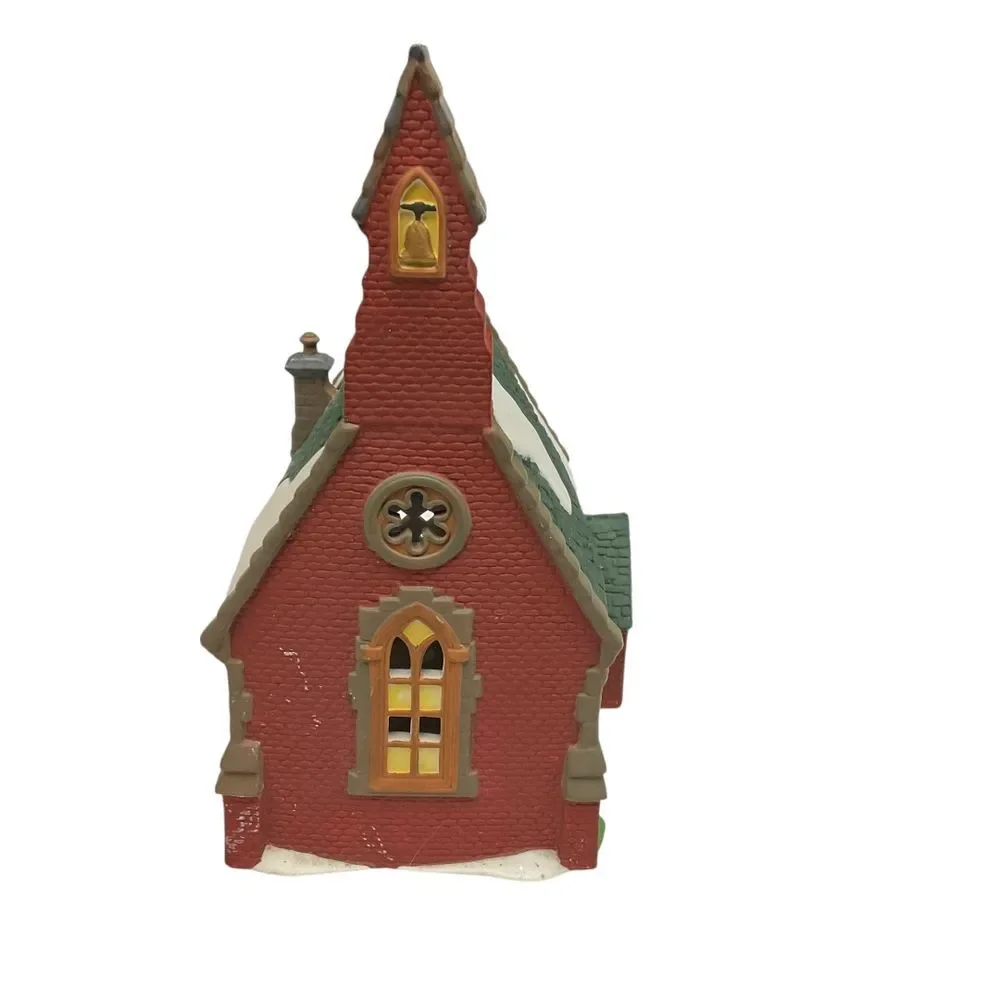 Department 56 Dickens Village Dudden Cross Church 1995 Light Up‎ Holiday Decor